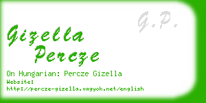 gizella percze business card